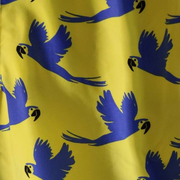 TOM & TEDDY Yellow & Blue Flying Parrots UPF 50+ Quick Dry Swim Shorts Medium - Picture 3 of 11